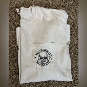 White Harley Davidson shirt, Size L